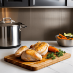 kjernetemperatur kylling, perfekt stekt kylling, saftig kylling, kylling temperatur, trygg matlaging, kylling oppskrift, kjøtttermometer, grilling kylling, sous-vide kylling, steketips