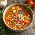 frisk grønnsakssuppe med fullkornsperler og urter, oppskrift på sunn grønnsakssuppe med fullkorn, slik lager du næringsrik grønnsakssuppe med urter, enkle trinn for grønnsakssuppe med perlebyg, smakfull grønnsakssuppe med urter for hele familien, tips til å lage fyldig suppe med fullkornsperler, grønnsakssuppe med friske urter og smakfulle grønnsaker, rask oppskrift på grønnsakssuppe til hverdags, hvordan tilberede sunn suppe med fullkorn og grønnsaker, grønnsakssuppe med urter og et hint av sitron, mettende grønnsakssuppe med fullkorn for vinterkvelder, perfekt balanse mellom grønnsaker og urter i suppe, tips til kremet grønnsakssuppe med fullkornsperler, hvordan lage glutenfri grønnsakssuppe med urter, oppskrift på grønnsakssuppe med lavt kaloriinnhold, sunn og enkel grønnsakssuppe med fullkornsperler, grønnsakssuppe som passer til hele familien, næringsrik grønnsakssuppe for travle dager, grønnsakssuppe med urter og friske krydder, klassisk grønnsakssuppe med en moderne vri.