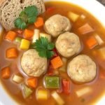 Oppskrift på krydret suppe med kjøttboller, Enkel hjemmelaget suppeoppskrift med kjøttboller, Sunn middag: næringsrik suppe med kjøttboller, Hvordan lage krydret suppe med saftige kjøttboller, Krydret suppeoppskrift med kjøtt og grønnsaker, Deilig suppe med kjøttboller og tomatbase, Smakfull suppe til vinteren med krydder og kjøttboller, Vegetaralternativ til krydret suppe med kjøttboller, Tradisjonell norsk suppe med hjemmelagde kjøttboller, Sunn og krydret suppe perfekt for hverdagens middag, Glutenfri oppskrift på krydret suppe med kjøttboller, Barnevennlig middag: mild krydret suppe med kjøttboller, Tips for perfekt krydret suppe med hjemmelagde kjøttboller, Middagsfavoritt: sunn og smakfull suppe med kjøttboller, Enkel metode for å lage næringsrik suppe med kjøttboller, Variasjoner av krydret suppeoppskrift med kjøttboller, Beste krydderkombinasjoner til suppe med kjøttboller, Langtidskokt suppe med saftige krydret kjøttboller, Hvordan servere krydret suppe med kjøttboller elegant, Lavkarbo suppeoppskrift med krydret kjøttboller.