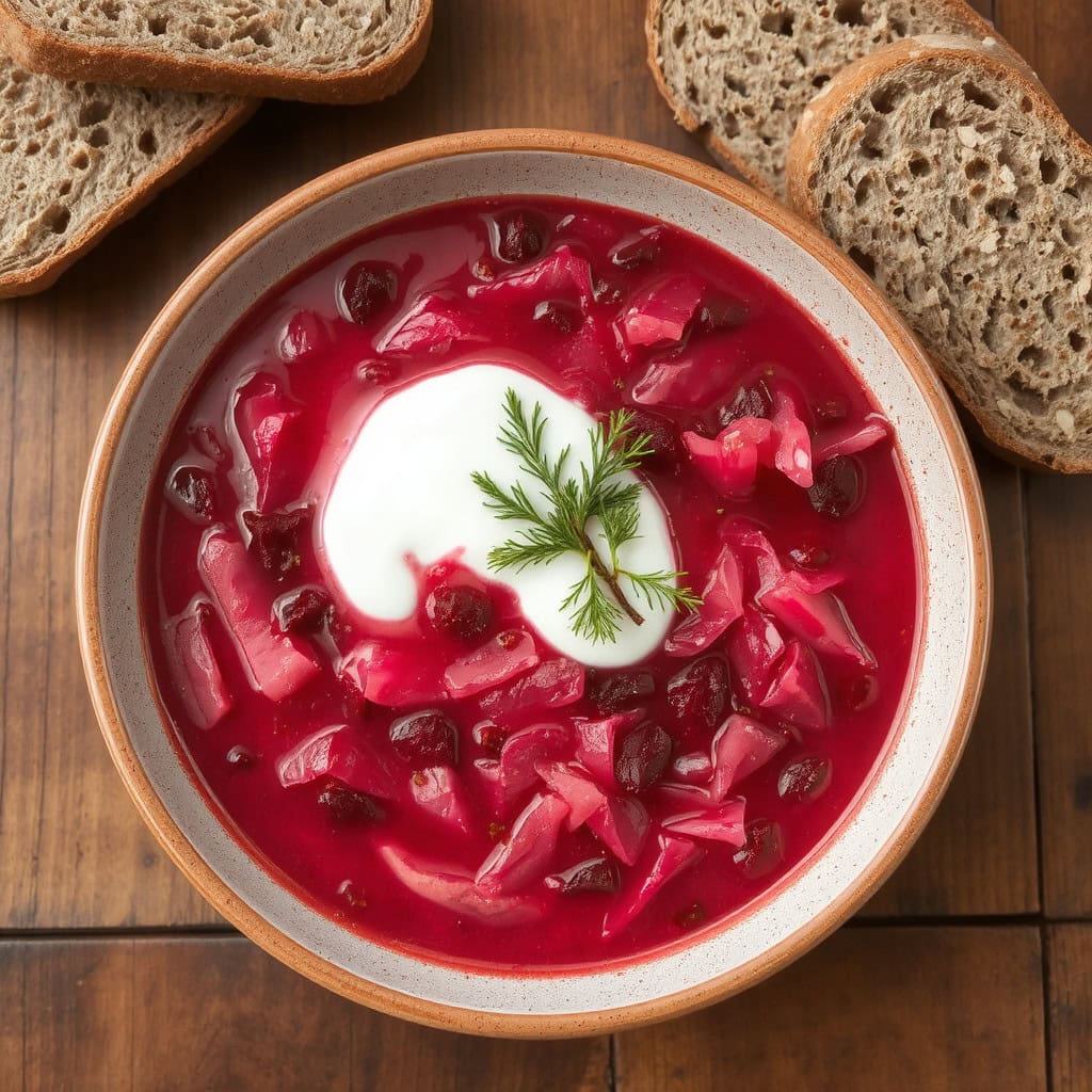 Tradisjonell russisk borsjtsj med ferske rødbeter, Hvordan lage fargerik rødbetsuppe hjemme, Ernæringsrik borsjtsj-oppskrift for sunn livsstil, Autentisk borsjtsj med rømme og rødbeter, Fargerik vegetarborsjtsj med rødbeter og kål, Enkel oppskrift på hjemmelaget rødbetsuppe, Næringsrik suppe med rødbeter og rotgrønnsaker, Hvordan koke perfekt borsjtsj med rødbeter, Tradisjonell ukrainsk borsjtsj-oppskrift, Fargerik og sunn borsjtsj med rødbeter og gulrøtter, Proteinrik vegetarborsjtsj med rødbeter, Klassisk rødbetsuppe med en moderne vri, Lavkalori borsjtsj med rødbeter og friske urter, Hvordan tilberede borsjtsj som en ekspert, Tradisjonell borsjtsj med rødbeter og oksestek, Sunn og glutenfri borsjtsj-oppskrift, Beste krydderkombinasjon til borsjtsj, Fargerik borsjtsj for hele familien, Rask og enkel oppskrift på rødbetsuppe, Vegansk borsjtsj med rødbeter og poteter.