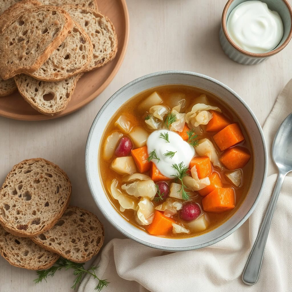 Sjtsji
Oppskrift: Varm Hjemmelaget Russisk Kålsuppe Med Grønnsaker Varm sjtsji med kål oppskrift, Hvordan lage hjemmelaget sjtsji med grønnsaker, Klassisk sjtsji med kål og poteter, Enkle tips til sunn sjtsji-suppe, Tradisjonell sjtsji med smakfull buljong, Hjemmelaget sjtsji for kalde dager, Deilig suppeoppskrift med kål og grønnsaker, Sjtsji med næringsrik kål og rotgrønnsaker, Hvordan koke autentisk russisk sjtsji, Vegetarisk sjtsji med friske grønnsaker, Perfekt sjtsji-oppskrift til vinteren, Aromatisk sjtsji med hjemmelaget smak, Sunn og enkel sjtsji-suppeoppskrift, Sjtsji med surkål og ferske urter, Tips for perfekt sjtsji-suppe hver gang, Kremet sjtsji med en vri, Hvordan lage sjtsji med få ingredienser, Beste sjtsji-oppskrift for hele familien, Varmende sjtsji til middag, Klassisk russisk sjtsji med grønnsaker