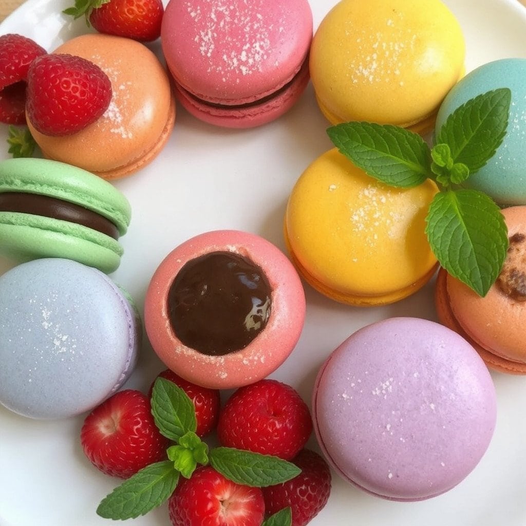 Macarons
Oppskrift: Fargerike og Luftige Med Mørk Sjokoladefyll Fargerike macarons med mørk sjokoladefyll, Luftige macarons for festlige anledninger, Hvordan lage perfekte macarons hjemme, Klassisk oppskrift på macarons med sjokolade, Enkel guide til luftige og fargerike macarons, Glutenfri oppskrift på macarons med sjokolade, Fargerike franske macarons til spesielle anledninger, Mørk sjokolade macarons for sjokoladeelskere, Beste tips for macarons uten sprekker, Oppskrift på luftige macarons med fyll, Lag profesjonelle macarons med sjokolade hjemme, Søte og elegante macarons til dessertbordet, Fransk macarons med sjokolade uten feil, Luftige makroner med fyldig sjokoladesmak, Fargerike dessertmakroner med sjokoladefyll, Perfekte hjemmelagde macarons for nybegynnere, Feilfrie macarons med intens sjokoladesmak, Festmakroner med levende farger og sjokolade, Tips for å unngå sprekker i macarons, Fantastiske sjokolademacarons med luftig konsistens