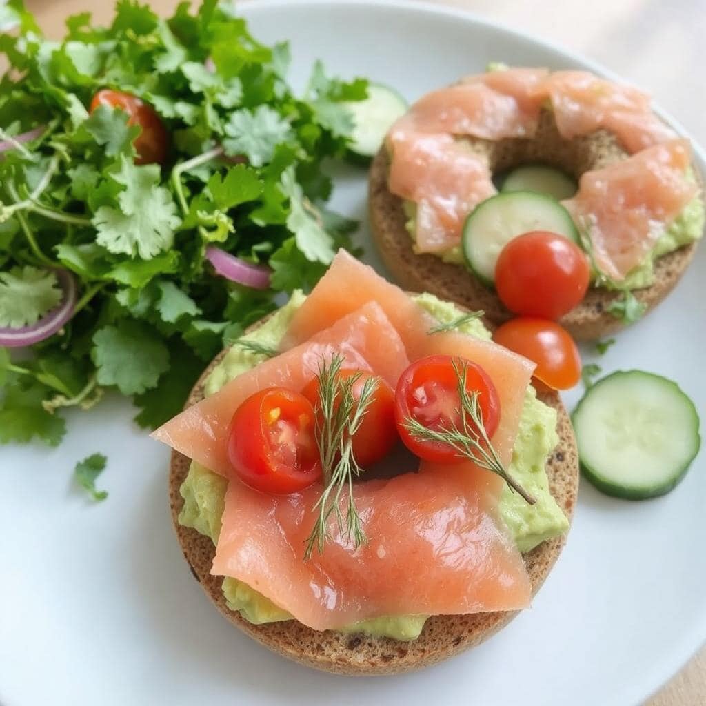 Bagel
Med Røykelaks Oppskrift: Perfekt Kombinasjon Av Frisk Laks og Myk Bagel