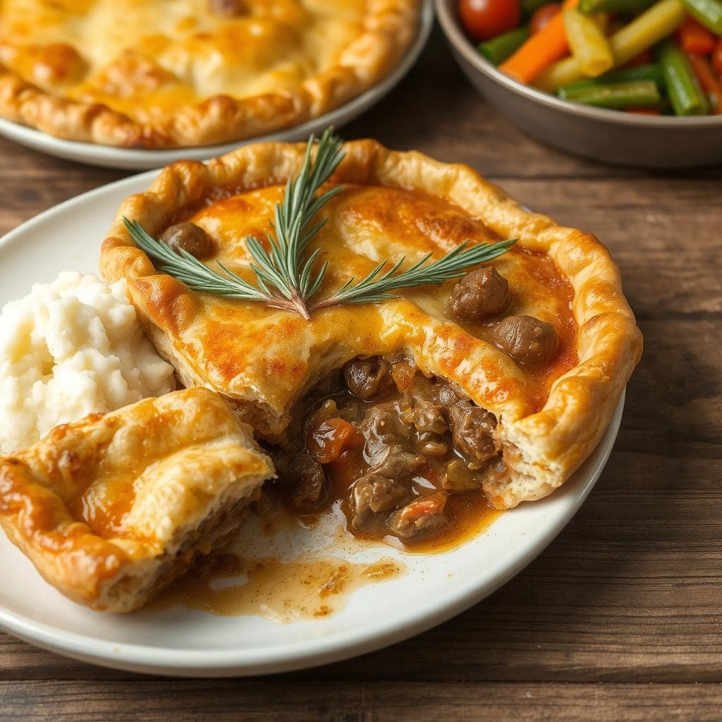 Steak
and Kidney Pie Oppskrift: Tradisjonell Britisk Pai Med Mørt Kjøtt og Sprø
Deig