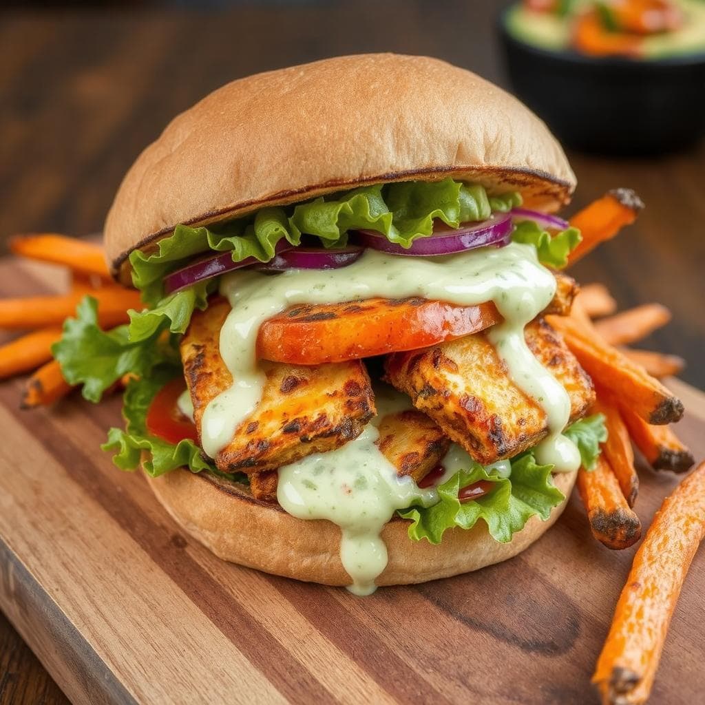 Halloumi
Burger Oppskrift: Sprø Osteburger Med Friske Grønnsaker og Avokadodressing