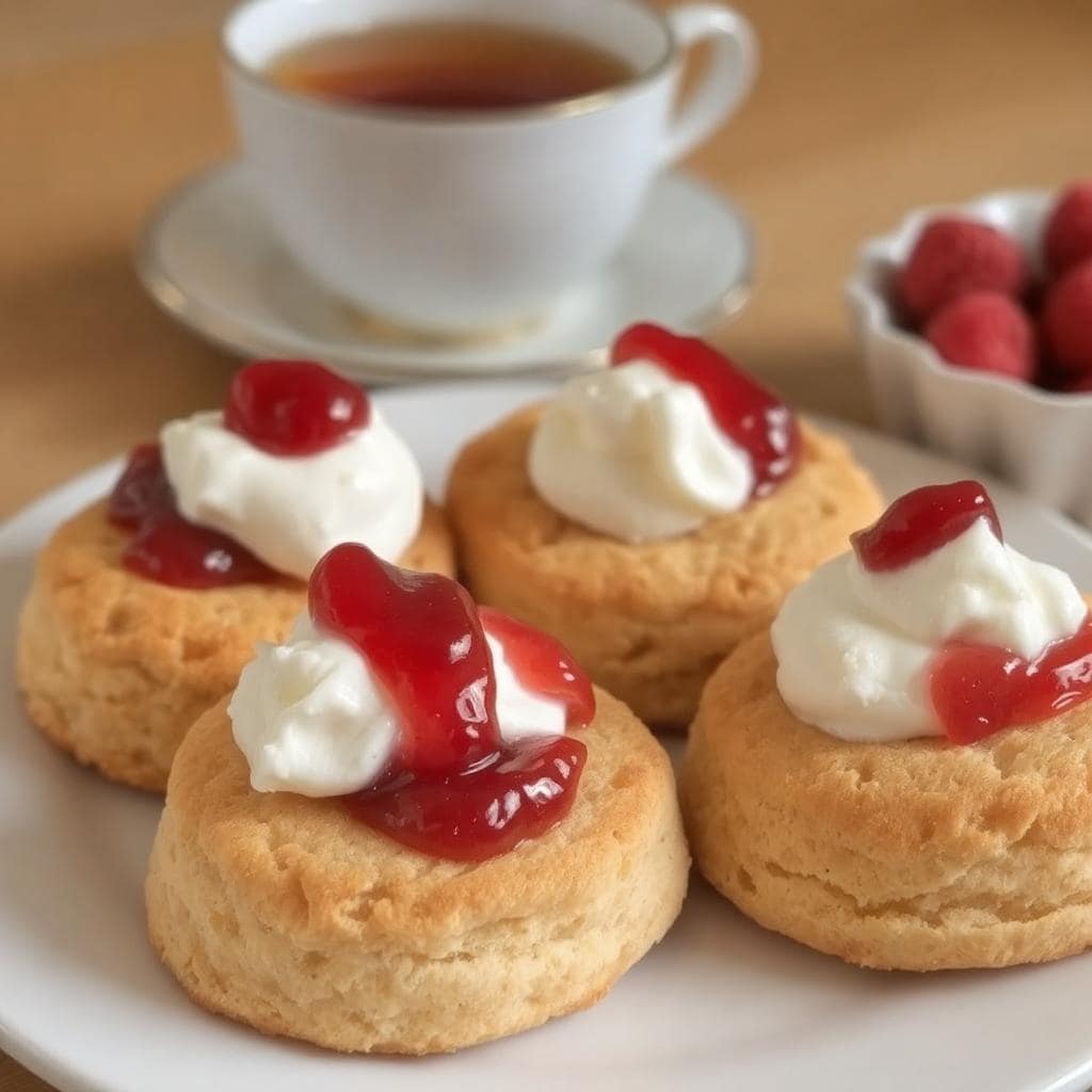 Scones
Med Krem og Syltetøy Oppskrift: Luftige og Perfekte Til Afternoon Tea