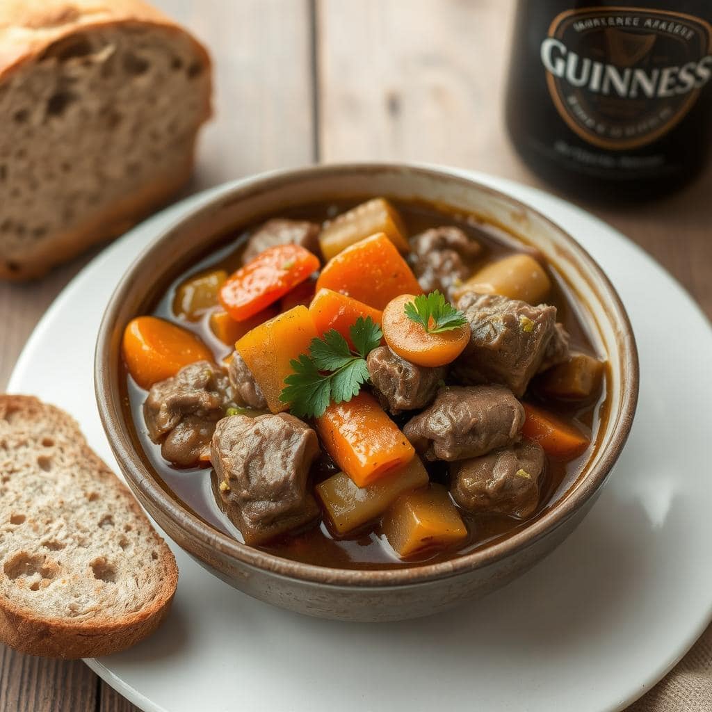 Biffgryte
Oppskrift: Fyldig Middagsrett Med Guinness og Rotgrønnsaker