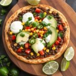 Mexikansk pizza med krydret bønner oppskrift, Sunn og smakfull mexikansk pizza, Pizza med jalapeños og frisk avokado, Enkel hjemmelaget pizza med krydret topping, Vegetarisk pizza med bønner og jalapeños, Hvordan lage mexikansk pizza hjemme, Glutenfri mexikansk pizza med avokado, Sunn pizza med meksikanske smaker, Jalapeños pizza med krydret bønner, Vegetarpizza med bønner og jalapeños, Langtidsstekt mexikansk pizza med avokado, Pizza med salsa og krydret topping, Mexikansk pizza uten ost alternativ, Krydret pizza for tacoelskere, Enkel middag mexikansk pizzaoppskrift, Sunn pizza med chili og jalapeños, Hjemmelaget mexikansk pizza med guacamole, Glutenfri vegetarpizza med bønner, Sunn middag oppskrift på mexikansk pizza, Pizza med avokado og sterk salsa.