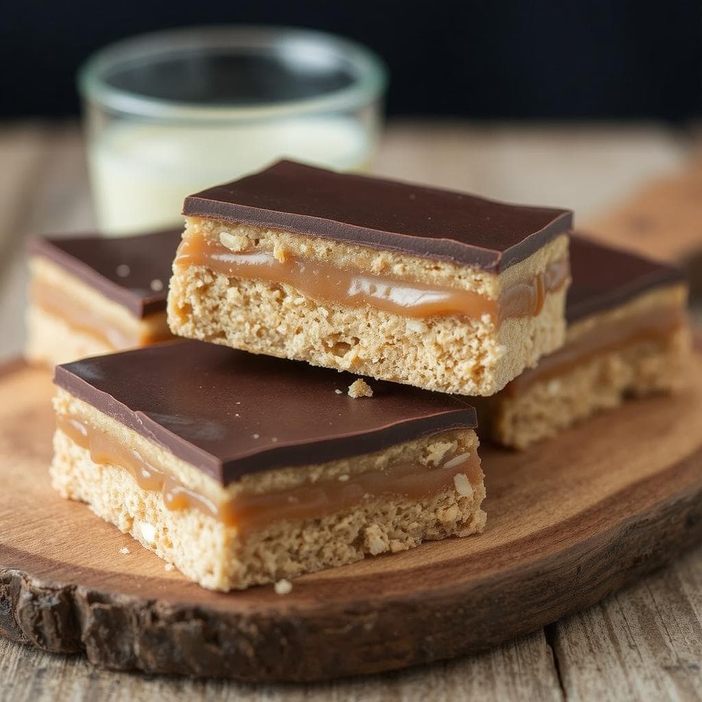 Millionærkaker:
Sunn variant med havremel og sukkerfri karamell