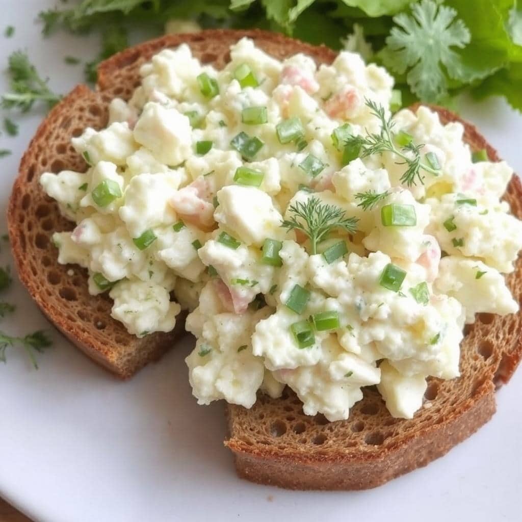 Eggesalat
med Gresk Yoghurt: Sunn klassiker med kremet konsistens og frisk smak