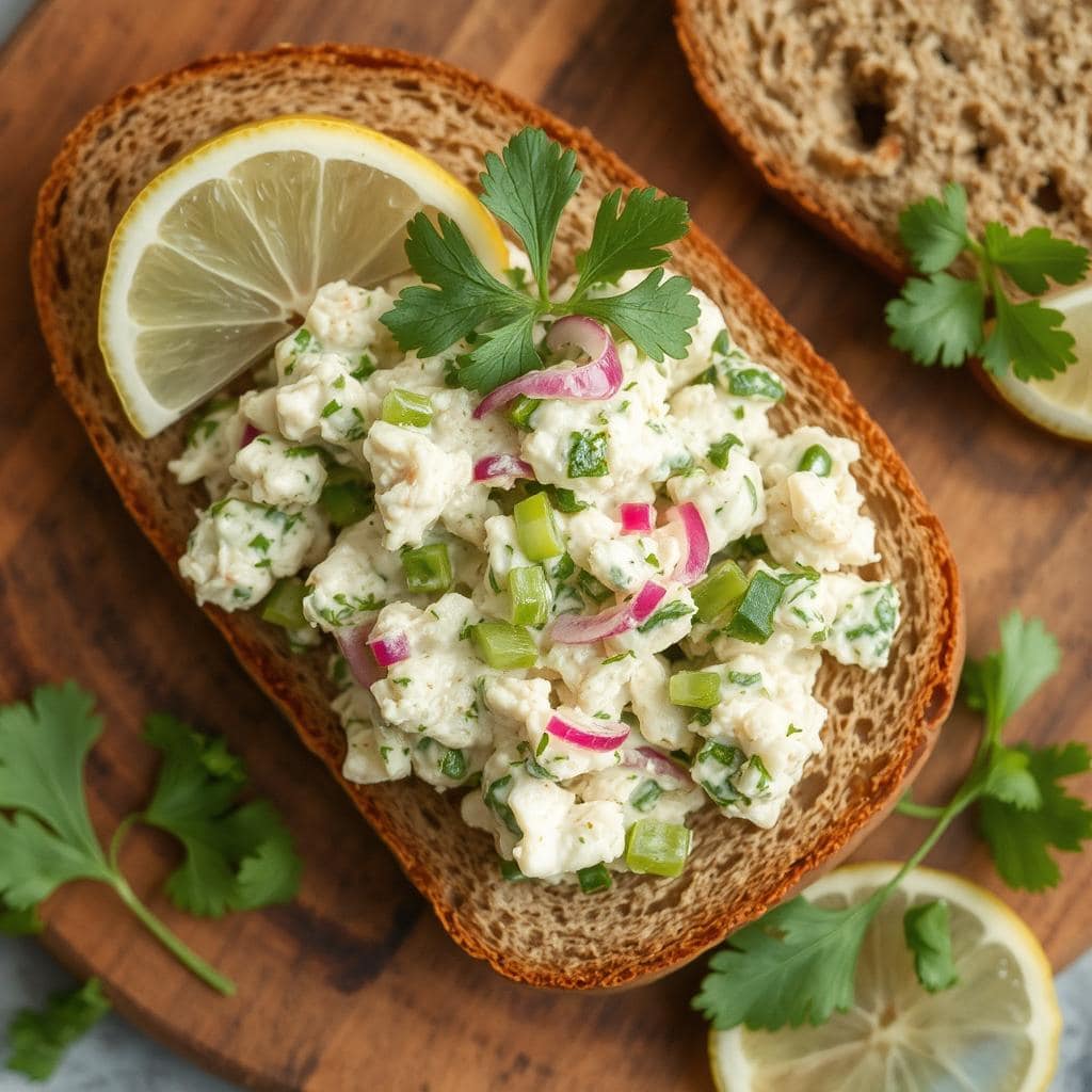 Makrellsalat
med Gresk Yoghurt: Sunn og frisk salat med urter og omega-3